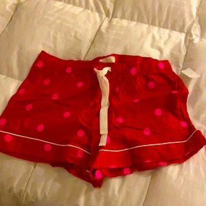 Gap polka dot shorts side flannel